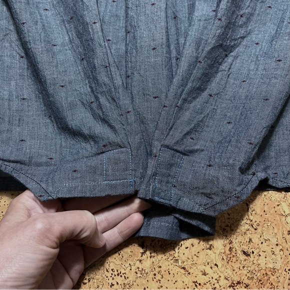 Sundance Nevarre Embroidered Chambray Western Button Down Shirt Sz M - Picture 15 of 16